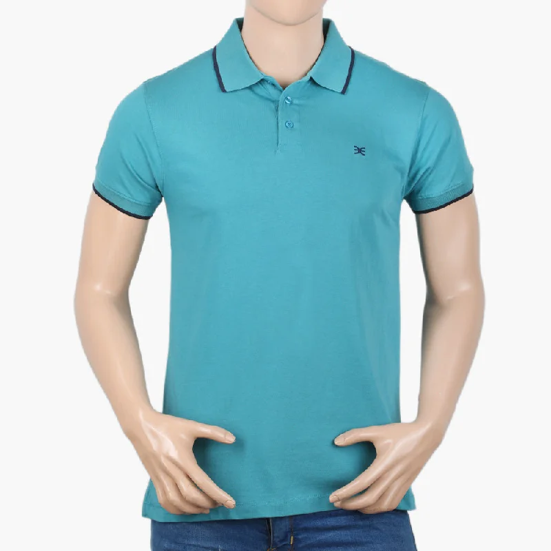 Modern Basics Eminent Men's Half Sleeves Polo T-Shirt - Forest Blue