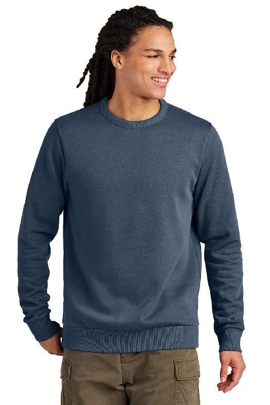 Modern Rugged District Mens District Wash Fleece Crewneck Sweatshirt - True Navy Blue