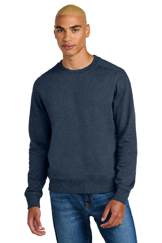 High-End Street District Mens Re-Fleece Crewneck Sweatshirt - Heather Navy Blue