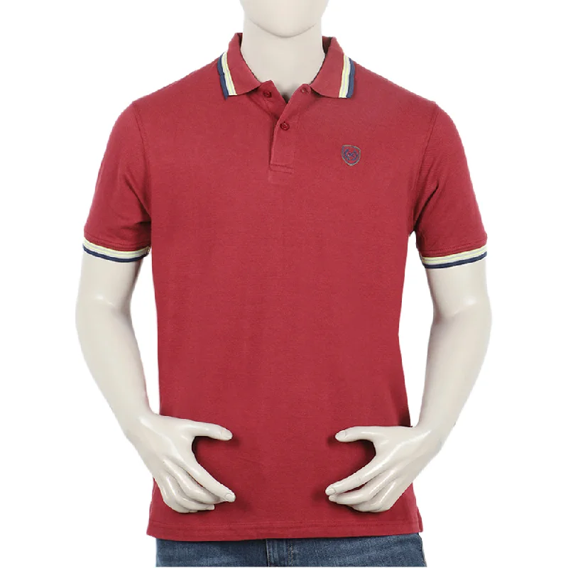 Neutral Streetwear Eminent Men's Polo Half Sleeves Tea Shirt - Dark Red