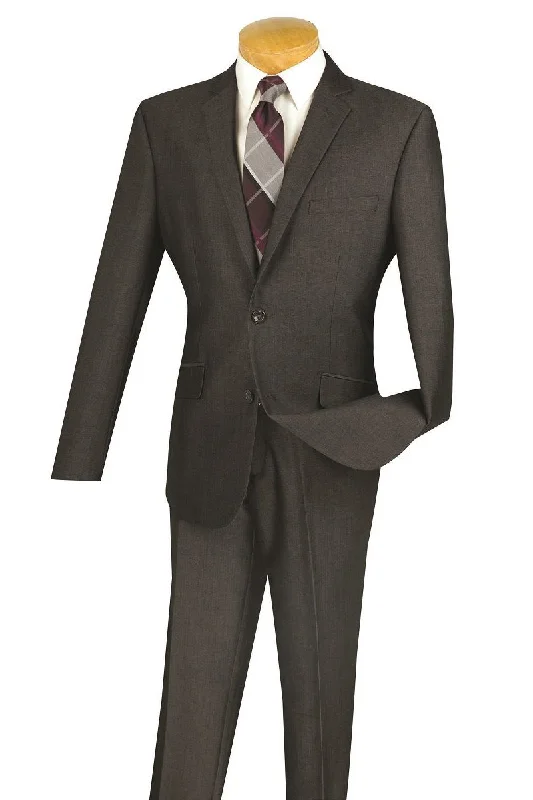 Contemporary Pastels Vinci "Angelo" Smoke Slim Fit Suit