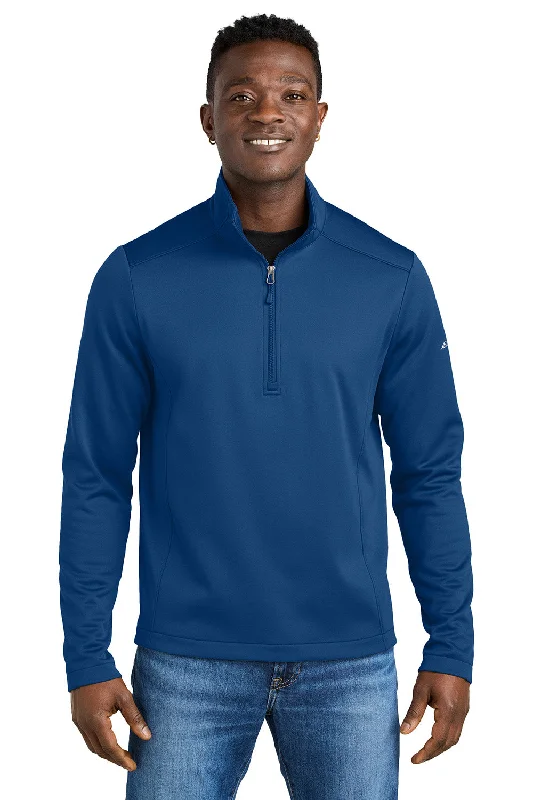 Monochrome Essentials Eddie Bauer Mens Smooth Fleece 1/4 Zip Sweatshirt - Cobalt Blue