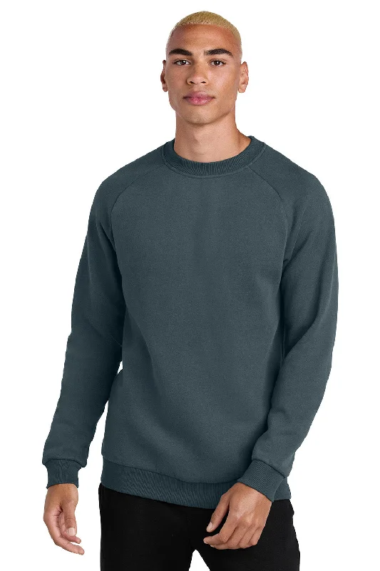 Chic Simplicity District Mens Cloud Fleece Crewneck Sweatshirt - Deep Steel Blue