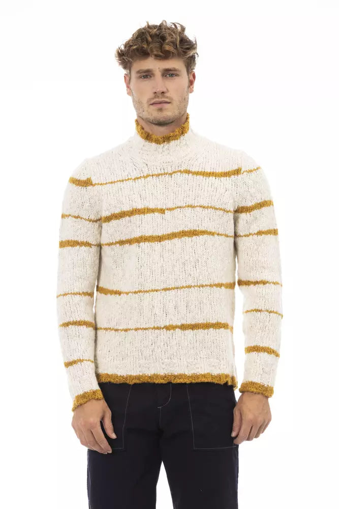 Relaxed Modern Alpha Studio Acetate Men Men's Sweater