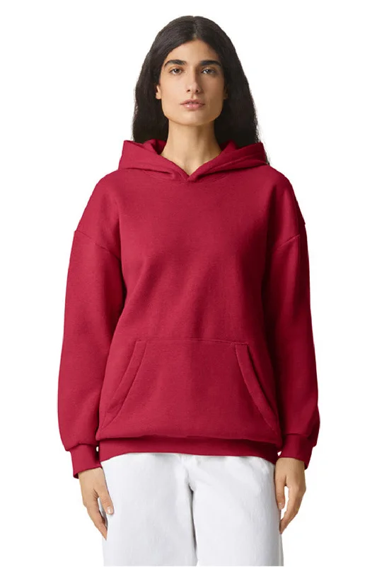 Everyday Utility American Apparel Mens ReFlex Fleece Hooded Sweatshirt Hoodie w/ Pouch Pocket - Cardinal Red