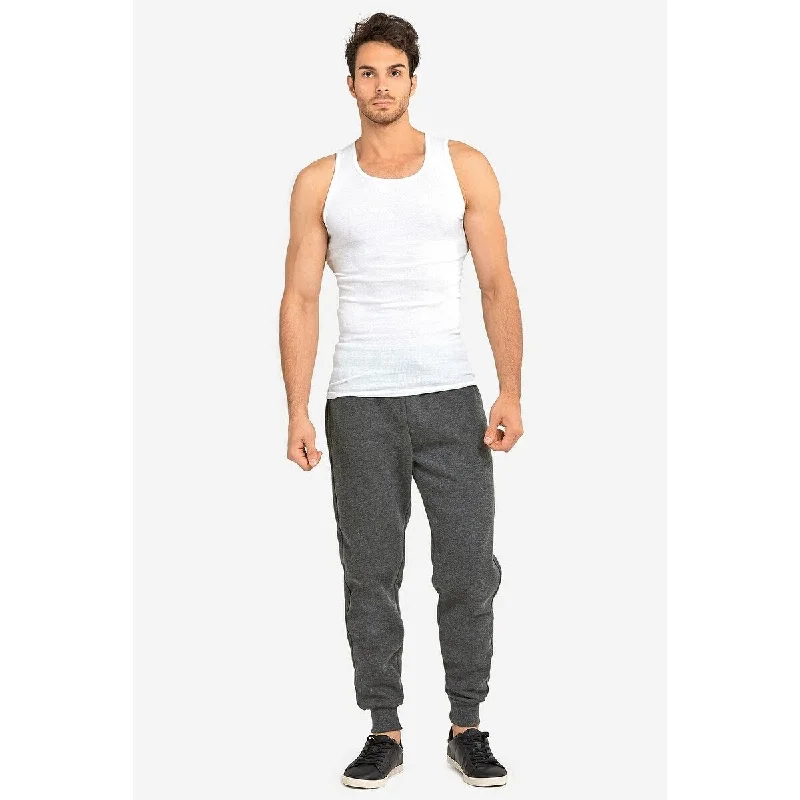 Tailored Street ET TU Men's Jogger Fleece Sweat Pants - Charcoal Grey