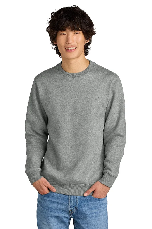 Classic Neutrals District Mens Perfect Weight Fleece Crewneck Sweatshirt - Heather Steel Grey