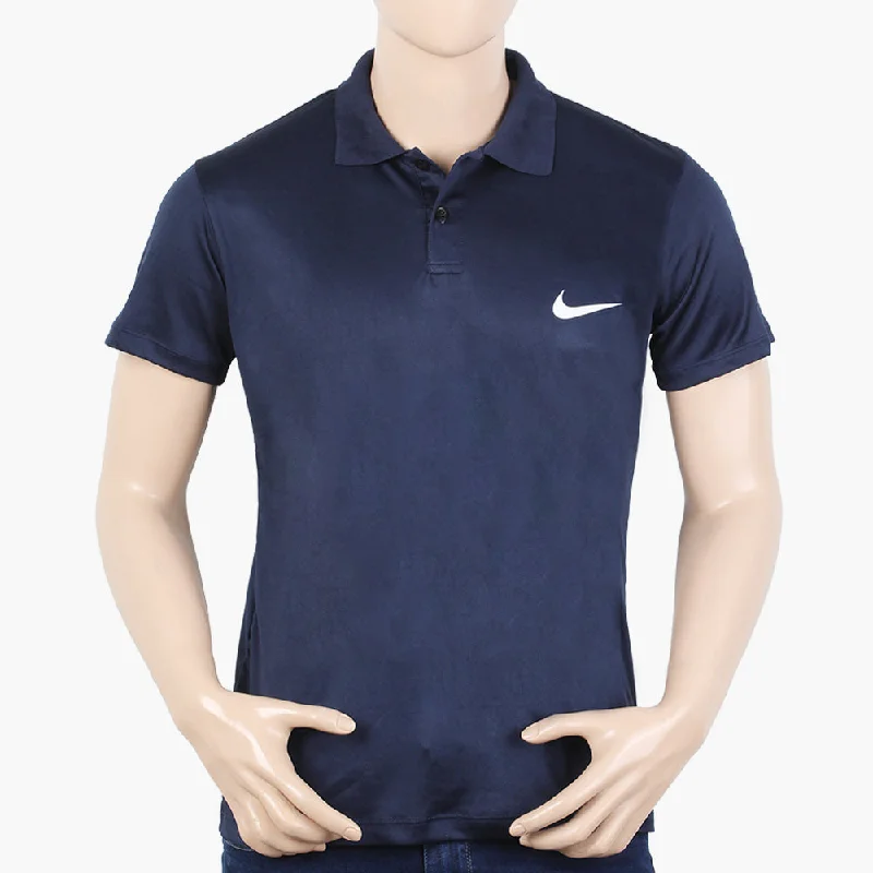 Soft Neutrals Men's Half Sleeves Polo T-Shirt - Navy Blue