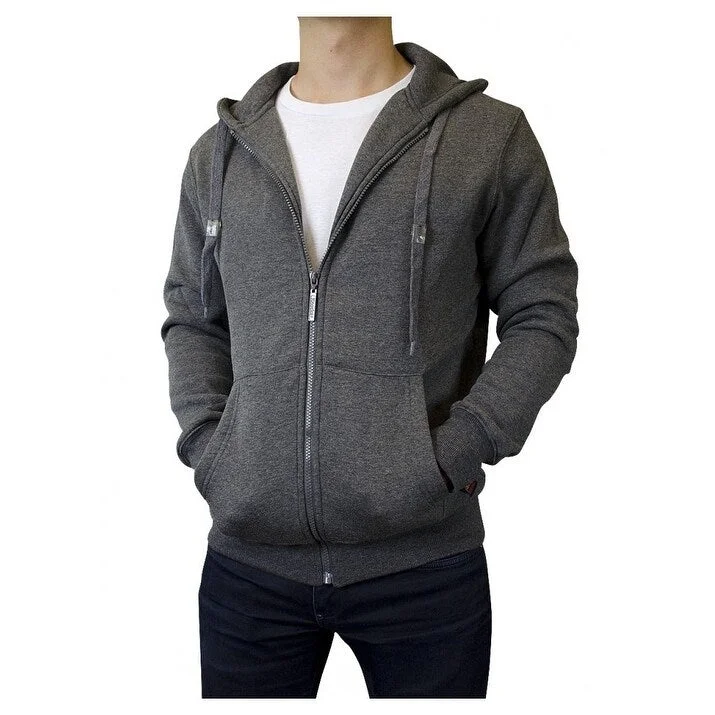 Elevated Tailoring Men's Hooded Full Zip Solid Sweater