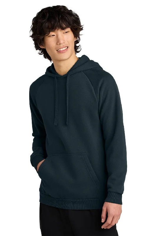 Streetwear Classics District Mens Cloud Fleece Hooded Sweatshirt Hoodie w/ Pouch Pocket - New Navy Blue