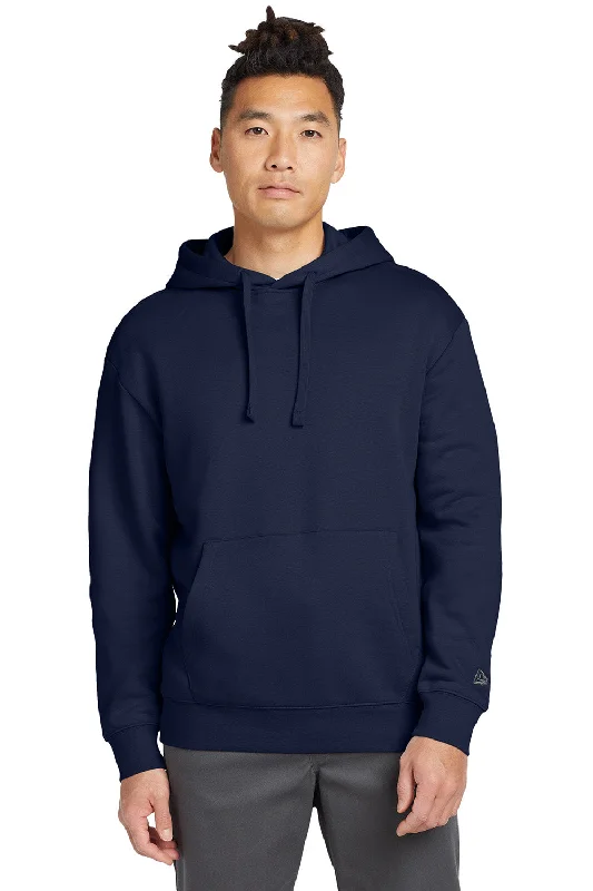 Sophisticated Edge New Era Mens Heritage Fleece Hooded Sweatshirt Hoodie w/ Pouch Pocket - True Navy Blue