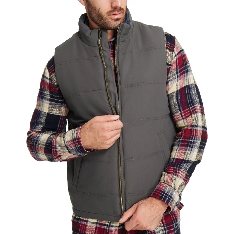 Edgy Streetwear Weatherproof Mens Quilted Puffer Vest