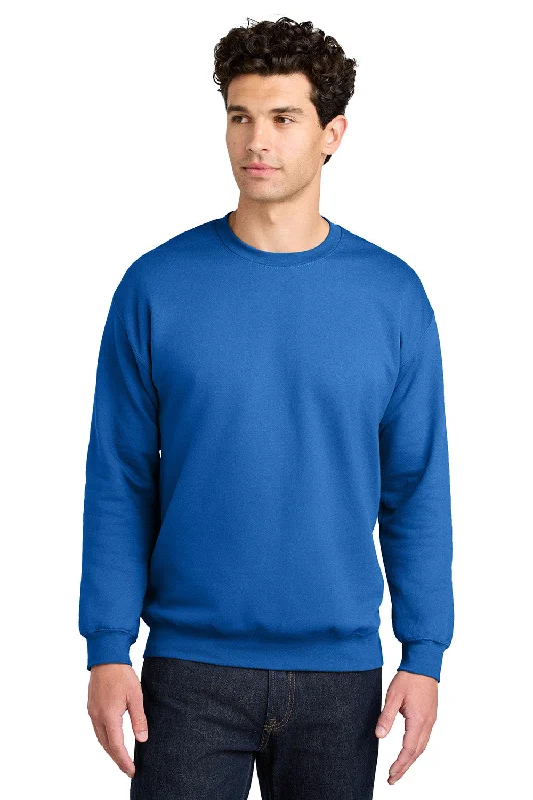 Stylish Monochrome Gildan Mens Softstyle Crewneck Sweatshirt - Royal Blue