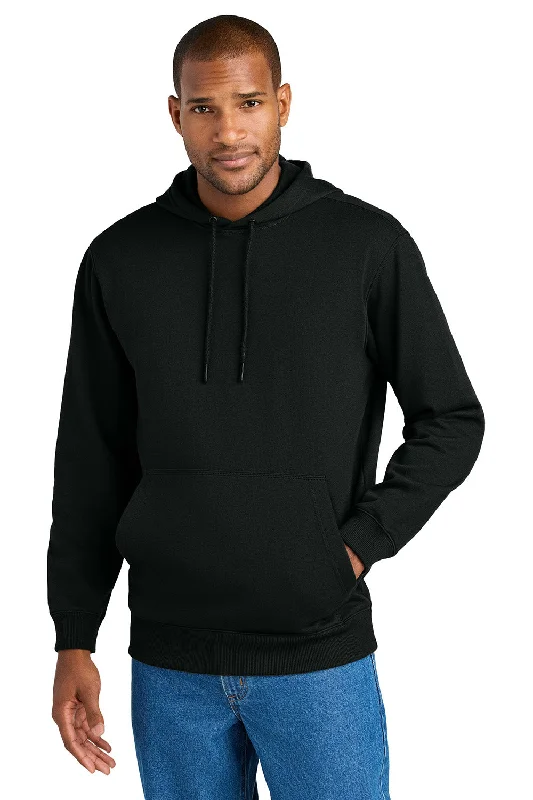 Smart Basics CornerStone Mens Tough Fleece Hooded Sweatshirt Hoodie w/ Pouch Pocket - Black