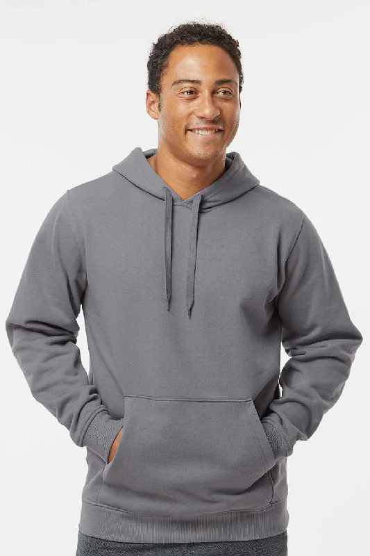 Casual Outdoors Augusta Sportswear Mens Fleece Hooded Sweatshirt Hoodie w/ Pouch Pocket - Graphite Grey - Closeout