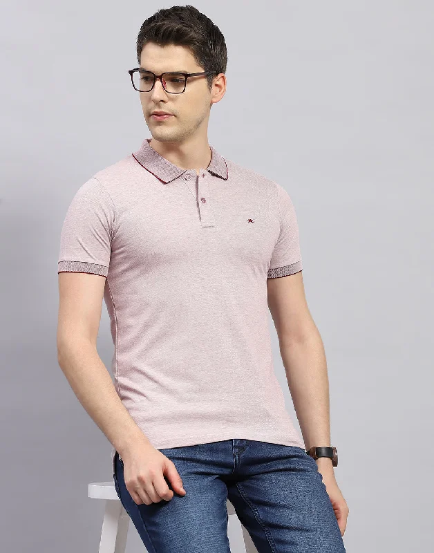 Sporty Essentials Men Maroon Solid Polo Collar Half Sleeve T-Shirt