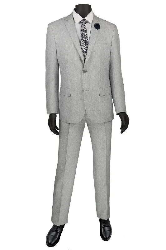 Soft Neutrals Vinci "Fabio" Grey Slim Fit Suit