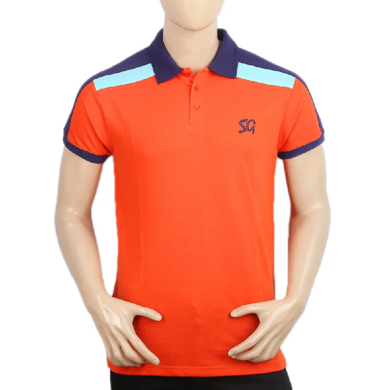 Modern Outdoor Men's Half Sleeves Polo T-Shirt - Orange