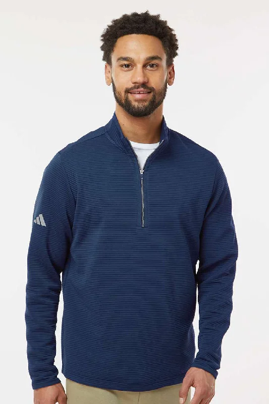 Modern Fitwear Adidas Mens Spacer 1/4 Zip Sweatshirt - Collegiate Navy Blue