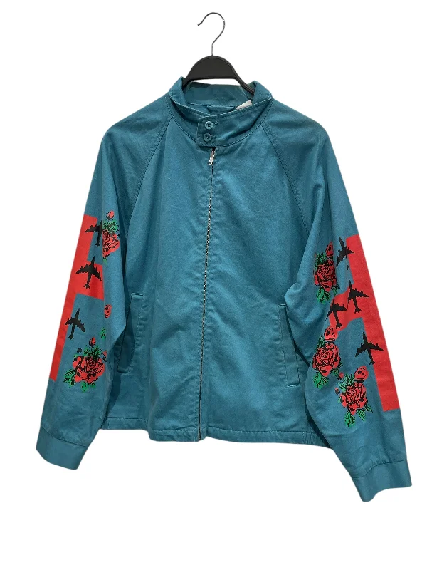 Tailored Modern Supreme/Jacket/L/Cotton/BLU/Graphic/HARRINGTON PLANES CROSSES ROSE