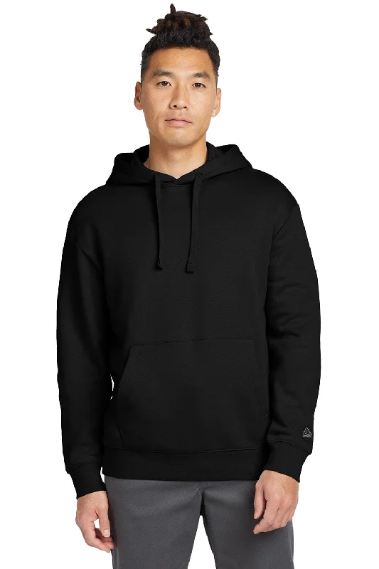 Minimalist Tailoring New Era Mens Heritage Fleece Hooded Sweatshirt Hoodie w/ Pouch Pocket - Black