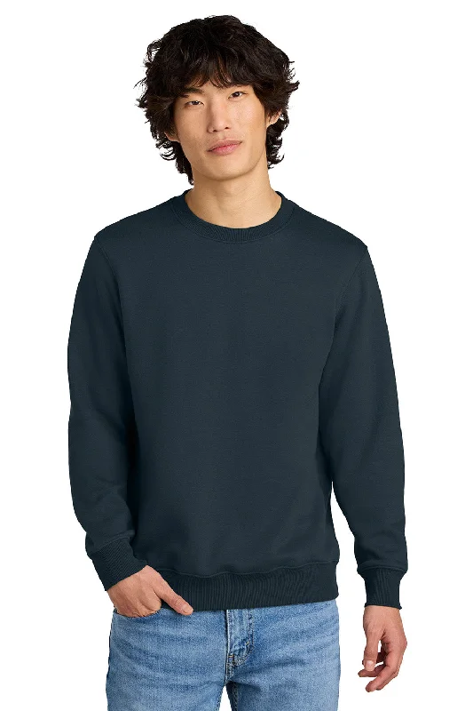 Contemporary Basics District Mens Perfect Weight Fleece Crewneck Sweatshirt - New Navy Blue