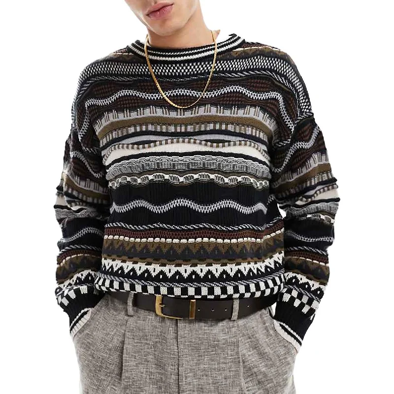 Sophisticated Weekend Cotton On Mens Striped Knit Pullover Sweater