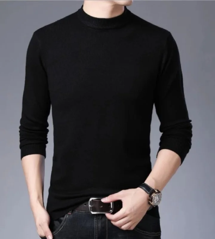 Tailored Utility Mens Round Neck Slim Fit Sweater