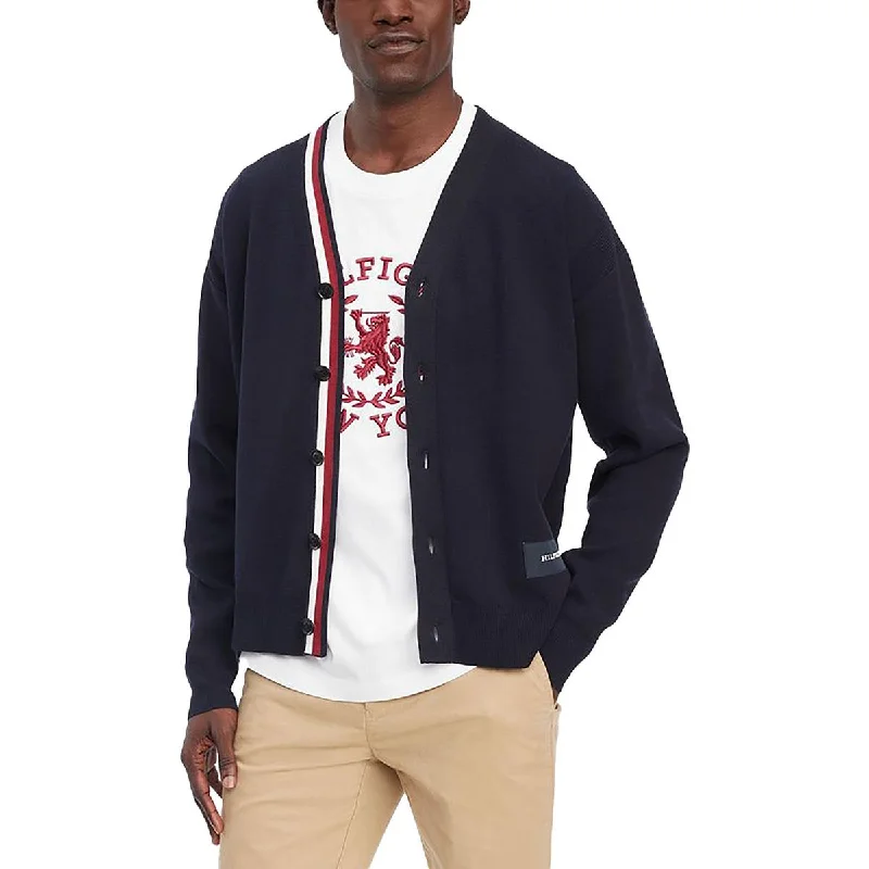 Casual Essentials Tommy Hilfiger Mens Oversized Cotton Cardigan Sweater