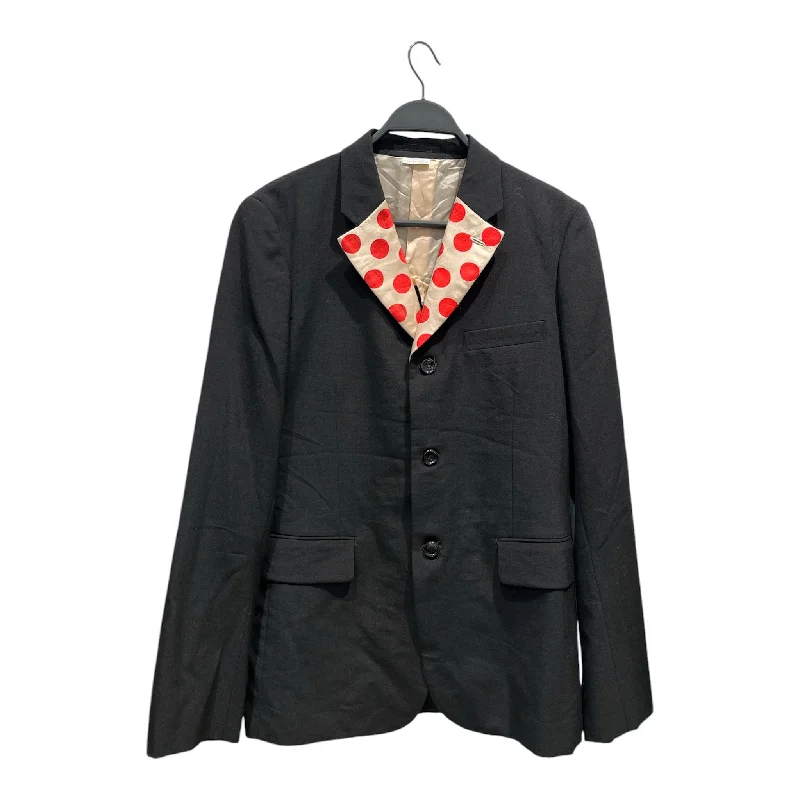 Soft Minimalism COMME des GARCONS HOMME PLUS/Tailored Jkt/M/Wool/BLK/Polka Dot/