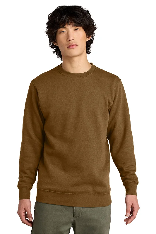 Sporty Modern District Mens Very Important Fleece Crewneck Sweatshirt - Duck Brown