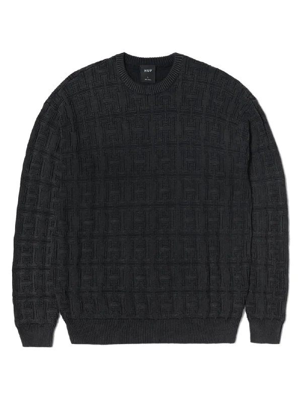 Tailored Essentials Interlaced Jacquard Overdyed Sweater