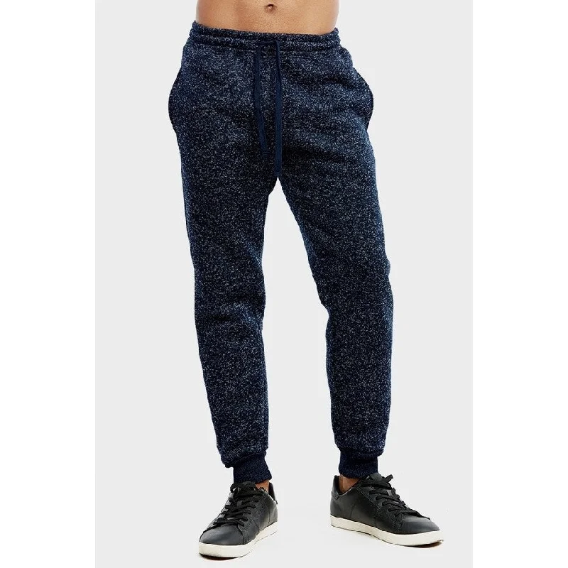 Simplistic Tailoring KNOCKER Men's Jogger Fleece Sweat Pants - Navy Marled