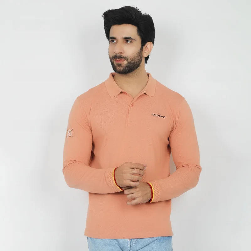 Retro Sportwear Eminent Men's Full Sleeves Polo T-Shirt - Clay