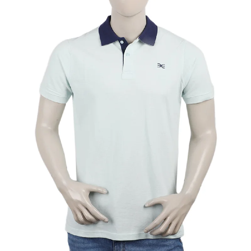 Contemporary Basics Eminent Men's Polo Half Sleeves T-Shirt - Glacier