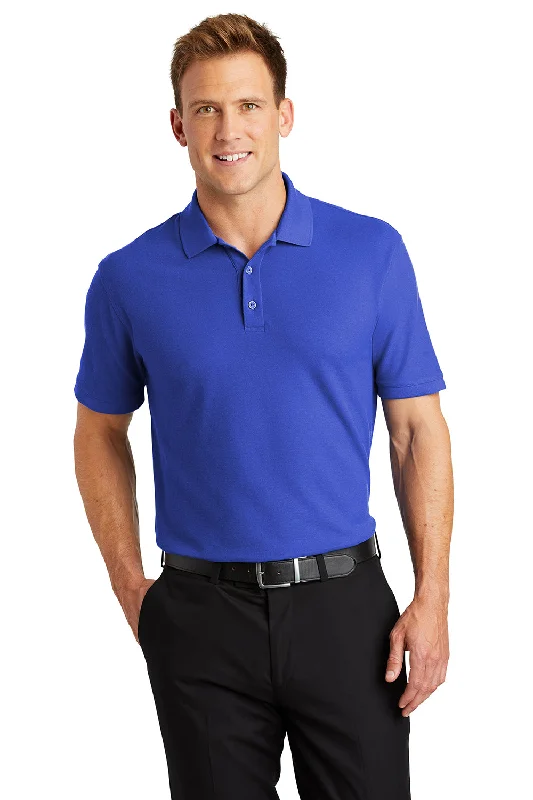 Soft Monochrome Port Authority Mens Core Classic Short Sleeve Polo Shirt - True Royal Blue