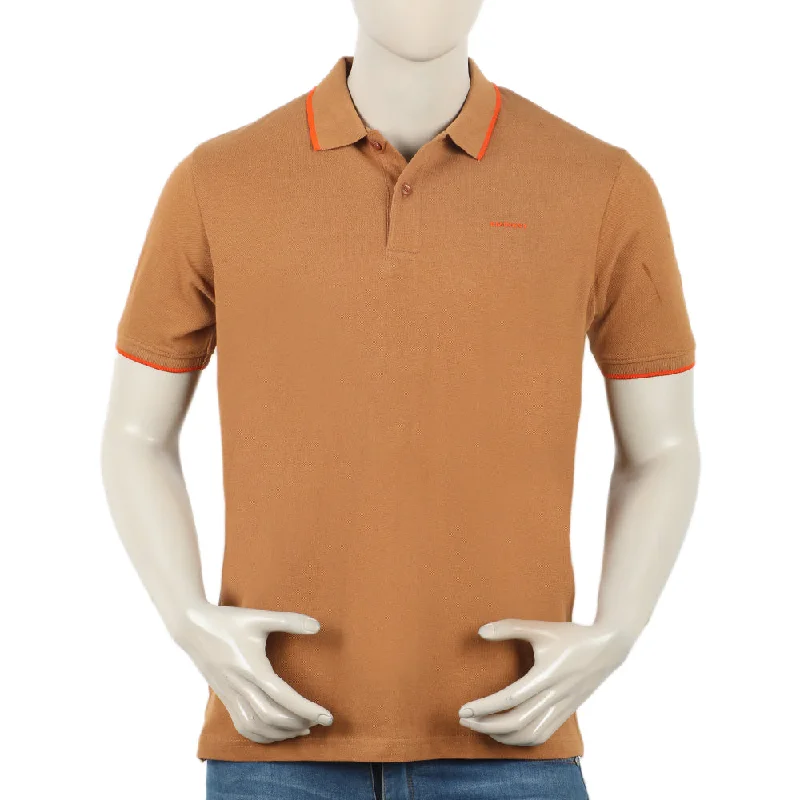 Bold Street Edge Eminent Men's Fashion Polo T-Shirt - Almond