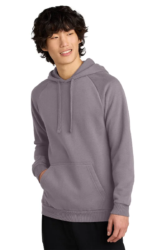 Elegant Prints District Mens Cloud Fleece Hooded Sweatshirt Hoodie w/ Pouch Pocket - Smoky Amethyst