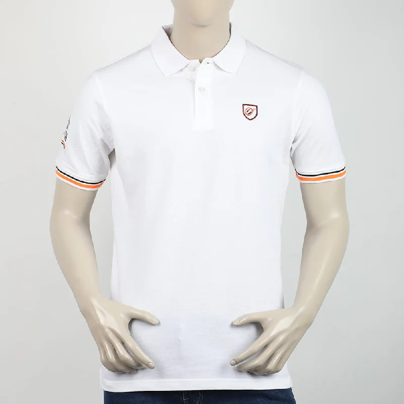 Relaxed Fashion Eminent Men's Half Sleeves Polo T-Shirt - White