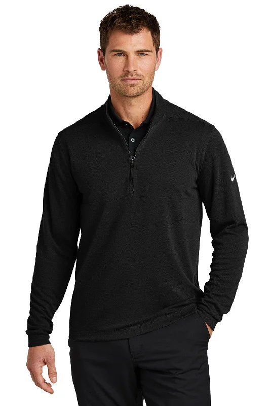 Tailored Modern Nike Mens Textured 1/4 Zip Sweatshirt - Black