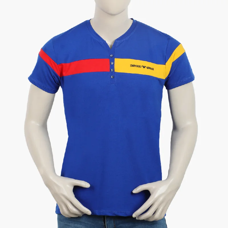 High-Fashion Basics Men's Half Sleeves Polo T-Shirt - Blue