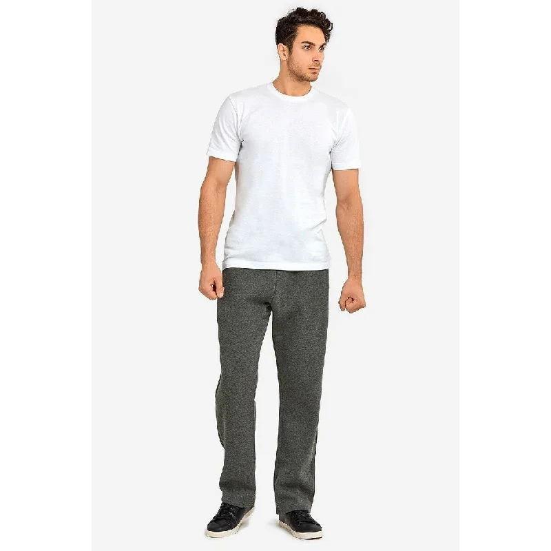 Classic Neutrals ET TU Men's Long Fleece Sweat Pants - Charcoal Grey