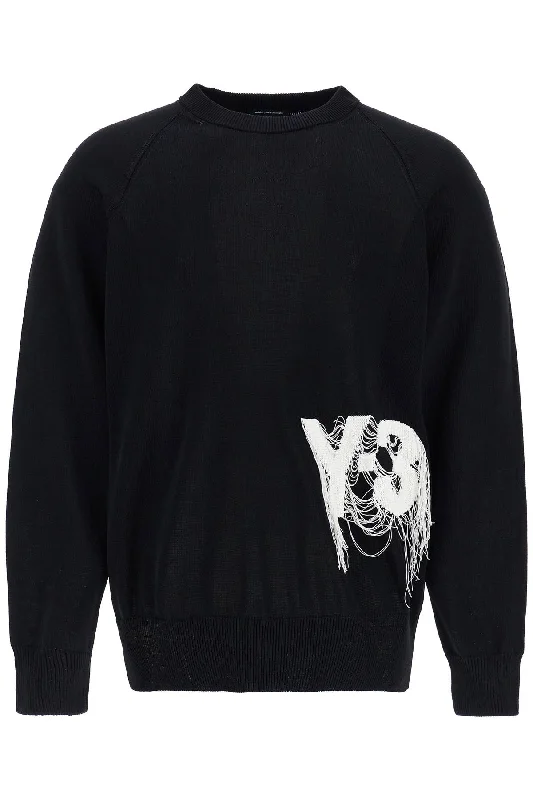 Sporty Outerwear Y-3 Men's Recycled Polyester Sweater With Embroide Logo