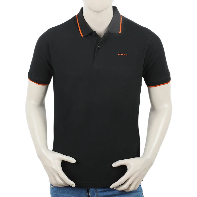 Sporty Essentials Eminent Men's Polo Half Sleeves T-Shirt - Black