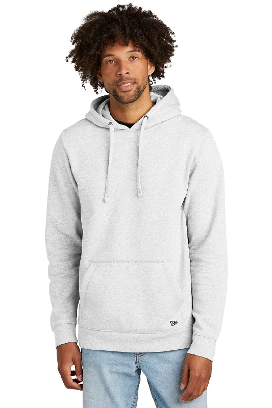 Sporty Outerwear New Era Mens Comeback Fleece Hooded Sweatshirt Hoodie w/ Pouch Pocket - Ash Grey