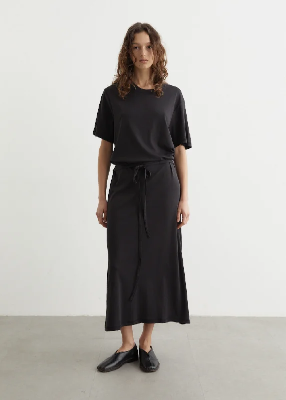 Belted Rib T-Shirt Dress