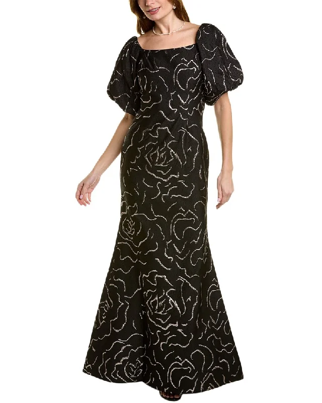 Teri Jon by Rickie Freeman Jacquard Gown