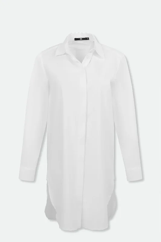 THE PERFECT SHIRT LENGTHENED IN ITALIAN COTTON STRETCH