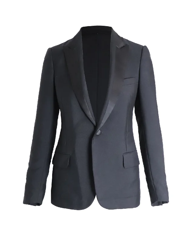 Dior Single-Breasted Blazer in Black Wool