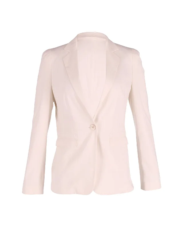 Hugo Boss Single Breasted Blazer in White Cotton